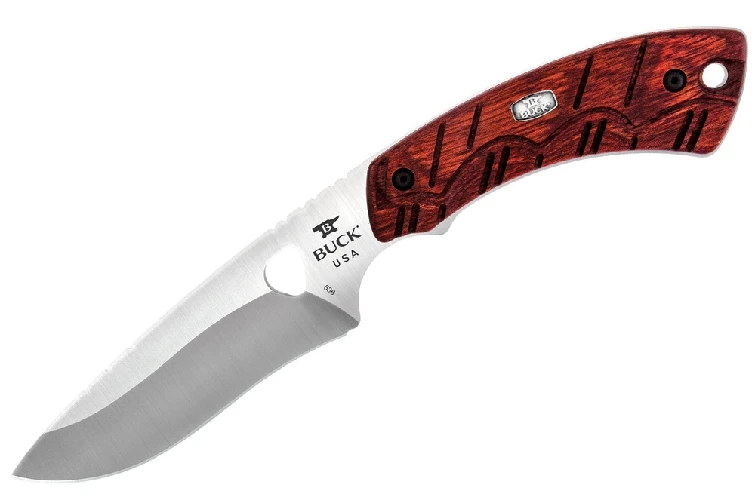 Buck Knives Buck 536 Open Season Skinner Knife Red Wood DymaLux Handle